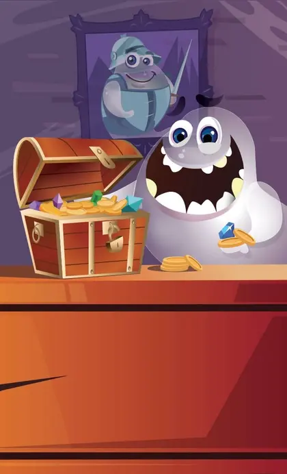 Boo Casino welcome package artwork with the ghost and a treasure chest